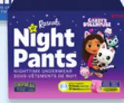 Walmart Rascals boys' or girls Night Pants nighttime underwear offer
