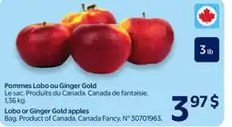 Walmart Lobo or Ginger Gold apples offer