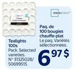 Walmart Tealights 100s offer