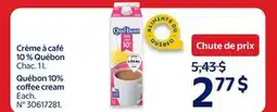 Walmart Québon 10% coffee cream offer
