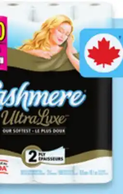 Walmart Cashmere bathroom tissue UltraLuxe 20 = 60, 198 sheets per roll offer