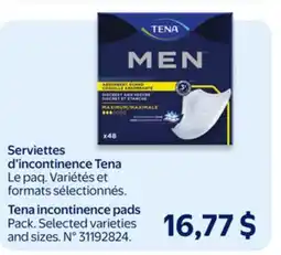 Walmart Tena incontinence pads offer
