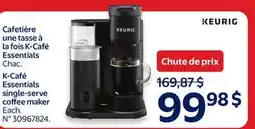 Walmart Cafetière une tasse à la fois K-Café Essentials offer