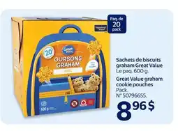 Walmart Sachets de biscuits graham Great Value offer