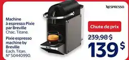 Walmart Machine a espresso Pixie par Breville offer