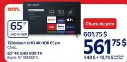 Walmart Téléviseur UHD 4K HDR 65 po offer