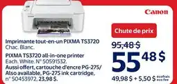 Walmart Imprimante tout-en-un PIXMA TS3720 offer