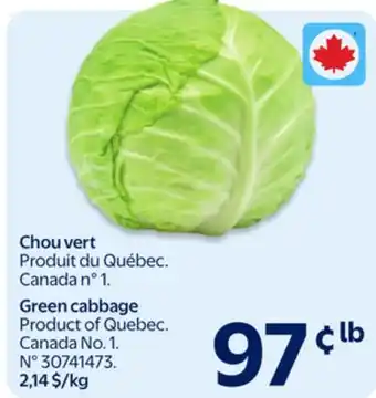 Walmart Chou vert offer