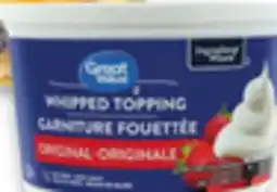 Walmart Garniture fouettée Great Value 1 L offer