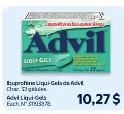 Walmart Ibuprofène Liqui-Gels de Advil offer