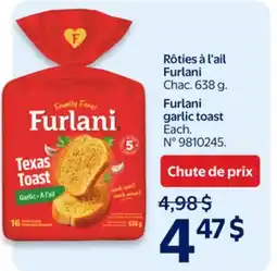 Walmart Rôties à l'ail Furlani offer