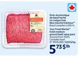 Walmart Emb. économique de bœuf haché mi-maigre frais Mon marché fraîcheur offer