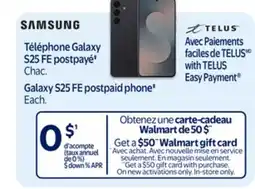 Walmart Téléphone Galaxy S25 FE postpaye offer