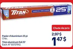 Walmart Papier d'aluminium 25 pi offer