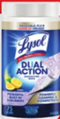 Walmart paq. de 75 lingettes desinfectantes Lysol offer