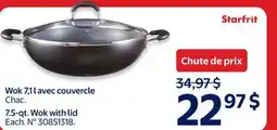Walmart Wok 7,1 L avec couvercle offer