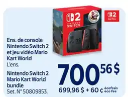 Walmart Ens. de console Nintendo Switch 2 et jeu vidéo Mario Kart World offer