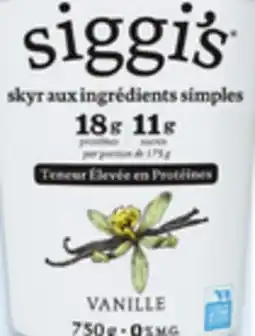 Walmart contenant de skyr siggi's 650 g - 750 g offer