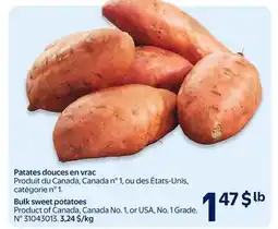 Walmart Patates douces en vrac offer