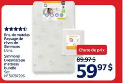 Walmart Ens. de matelas Paysage de rêves de Simmons offer