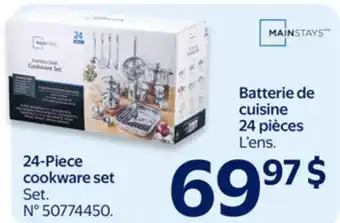 Walmart Batterie de cuisine 24 pièces offer