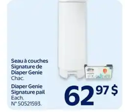 Walmart Seau à couches Signature de Diaper Genie offer