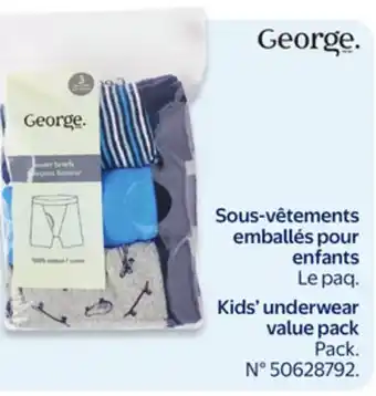 Walmart Sous-vêtements emballés pour enfants offer