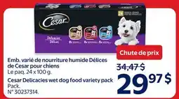 Walmart Emb. varié de nourriture humide Délices de Cesar pour chiens offer