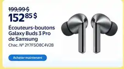 Walmart Écouteurs-boutons Galaxy Buds 3 Pro de Samsung offer