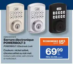 Patrick Morin POWERBOLT 3 Electronic Lock offer