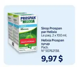 Walmart Sirop Prospan par Helixia offer