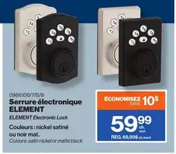 Patrick Morin ELEMENT Electronic Lock offer