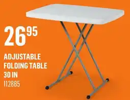 Canac Adjustable Folding Table 30 in offer