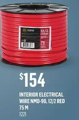 Canac Interior Electrical Wire NMD-90, 12/2 Red 75 m offer