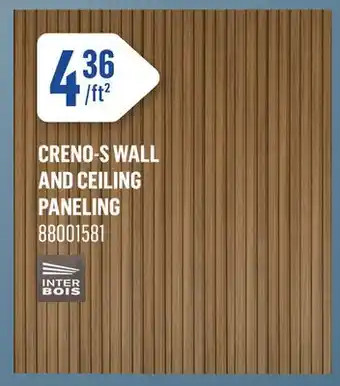 Canac Creno-S Wall and Ceiling Paneling offer