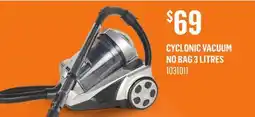 Canac Cyclonic Vacuum No Bag 3 Litres offer