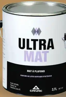 Canac UltraMat Ceiling Latex Paint Natural White 3.7 L offer