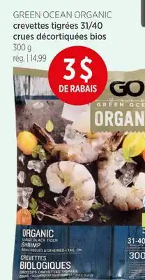 Avril Green Ocean Organic Crevettes Tigrées 31/40 Crues Décortiquées Bios offer