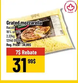Mayrand 21% Grated Mozarella 2.27 kg Racolli offer