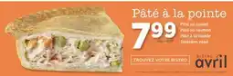 Avril Pâté au poulet Pâté au saumon Pâté à la viande Tourtière végé offer