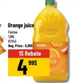 Mayrand Orange Juice 1,89 L Fairlee offer