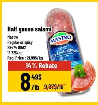 Mayrand Half genoa salami Mastro offer