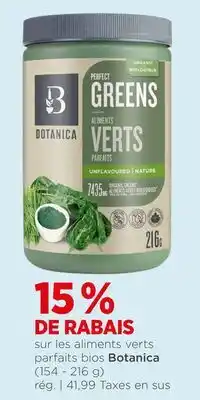 Avril Aliments verts parfaits bios offer