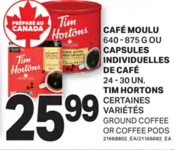 L'Intermarché CAFÉ MOULU, 640-875G OU CAPSULES INDIVIDUELLES DE CAFÉ, 24-30 UN. | GROUND COFFEE OR COFFEE PODS offer