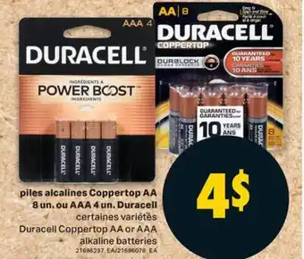 L'Intermarché PILES ALCALINES COPPERTOP AA 8 UN. OU AAA | COPPERTOP AA OR AAA ALKALINE BATTERIES, 4 UN offer