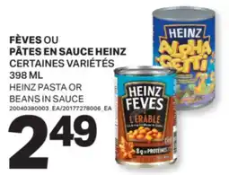 L'Intermarché FÈVES OU PÂTES EN SAUCE | PASTA OR BEANS IN SAUCE, 398 ML offer