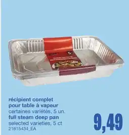 Wholesale Club RÉCIPIENT COMPLET POUR TABLE À VAPEUR, 5 UN offer