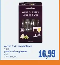 Wholesale Club VERRES À VIN EN PLASTIQUE, 4 un offer