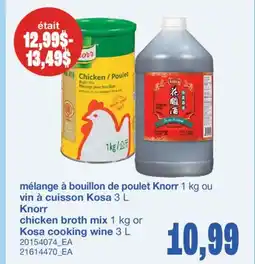 Wholesale Club MÉLANGE À BOUILLON DE POULET, 1 KG OU VIN À CUISSON, 3 L offer