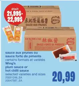 Wholesale Club SAUCE AUX PRUNES OU SAUCE FORTE DE PIMENTS offer